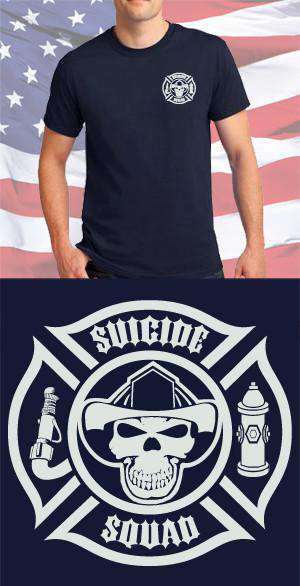 Screen Print Design Suicide Squad Pointed Maltese CrossFire Department Clothing