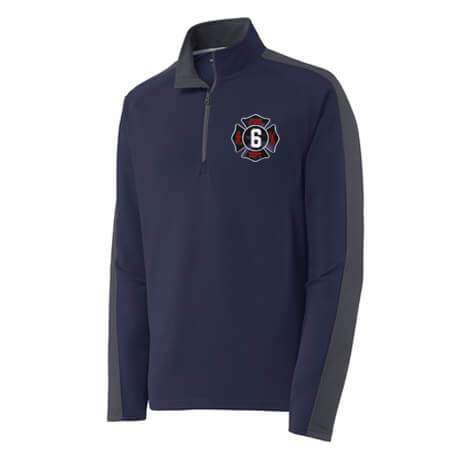Sweatshirt Sport-Wick Textured Colorblock 1/4 Zip Pullover - Sport-Tek - ST861Fire Department Clothing